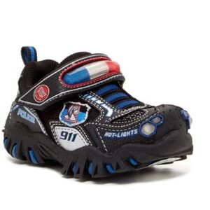 Skechers Hot Lights Police Car 92 light up sneakers little kid 5 never worn